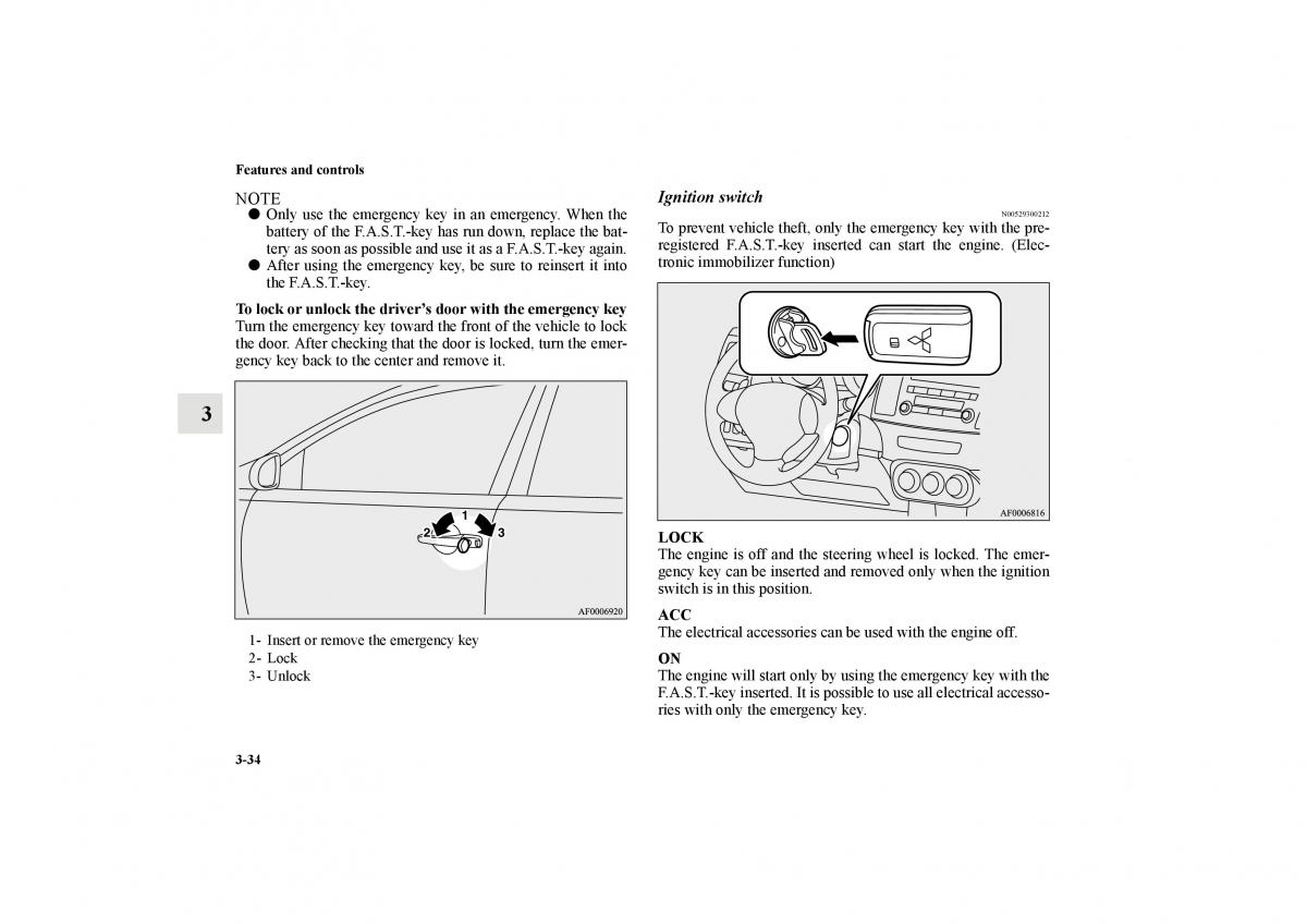 Mitsubishi Lancer Sportback VIII 8 owners manual / page 127