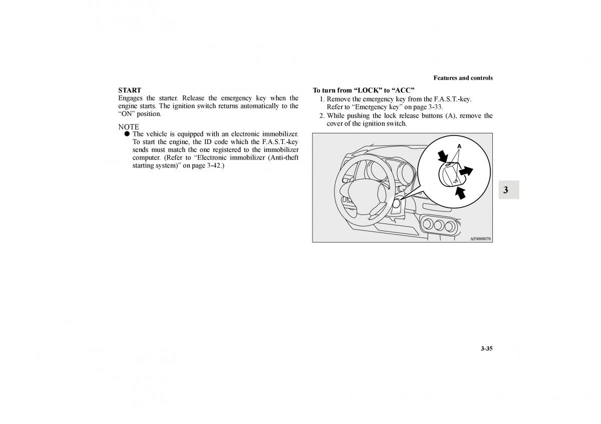 Mitsubishi Lancer Sportback VIII 8 owners manual / page 128