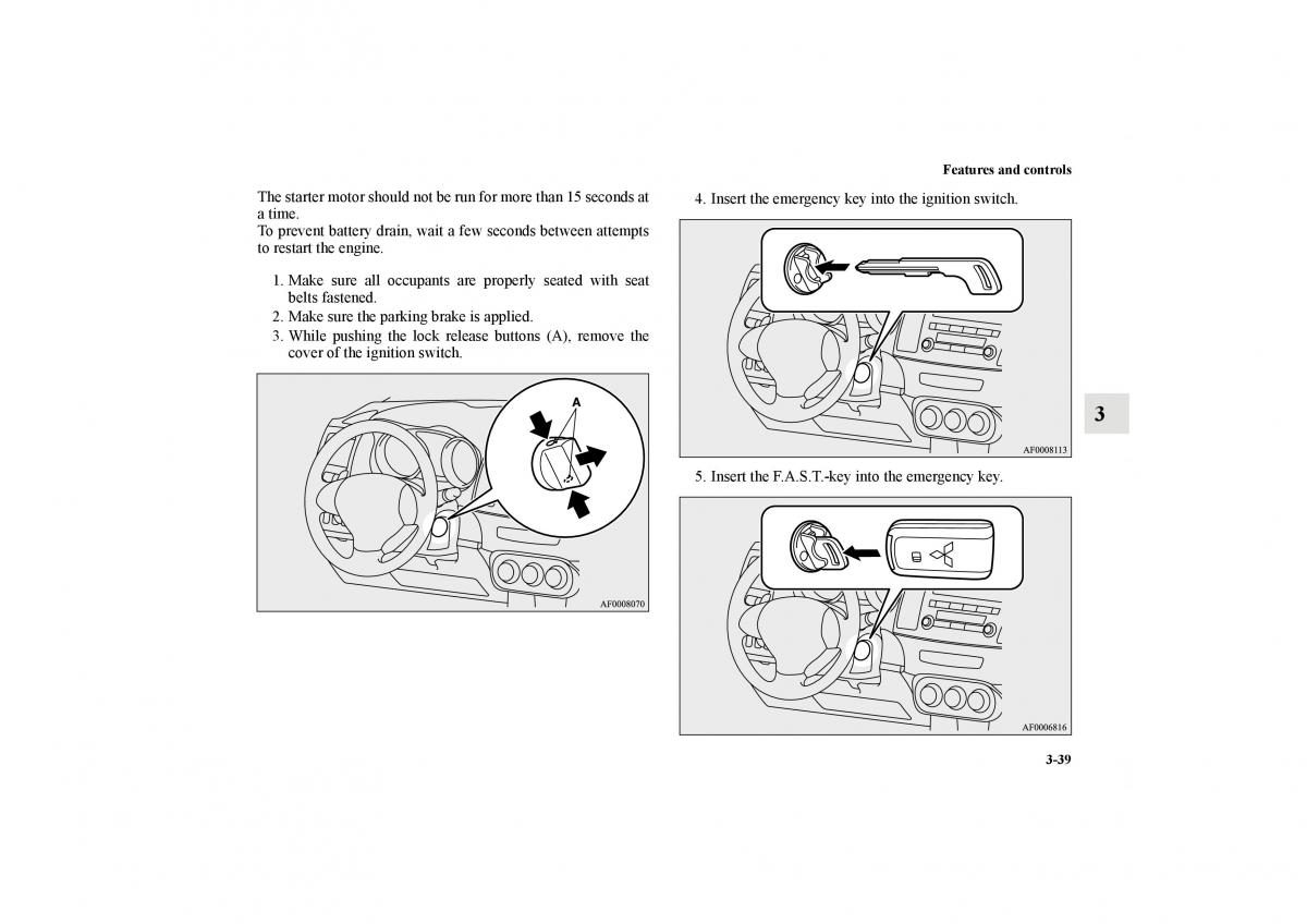 Mitsubishi Lancer Sportback VIII 8 owners manual / page 132