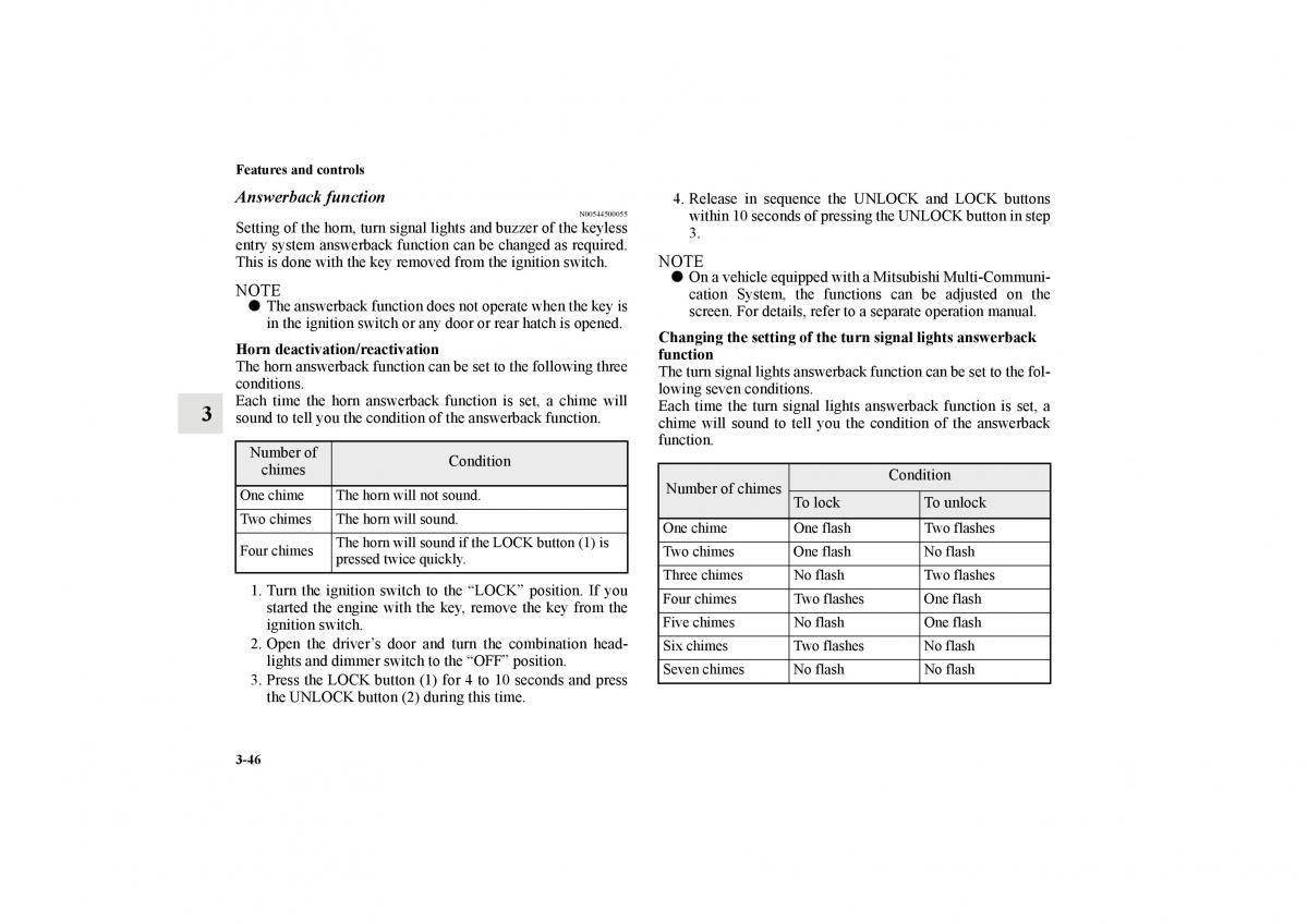 Mitsubishi Lancer Sportback VIII 8 owners manual / page 139