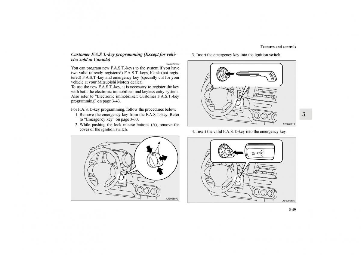 Mitsubishi Lancer Sportback VIII 8 owners manual / page 142