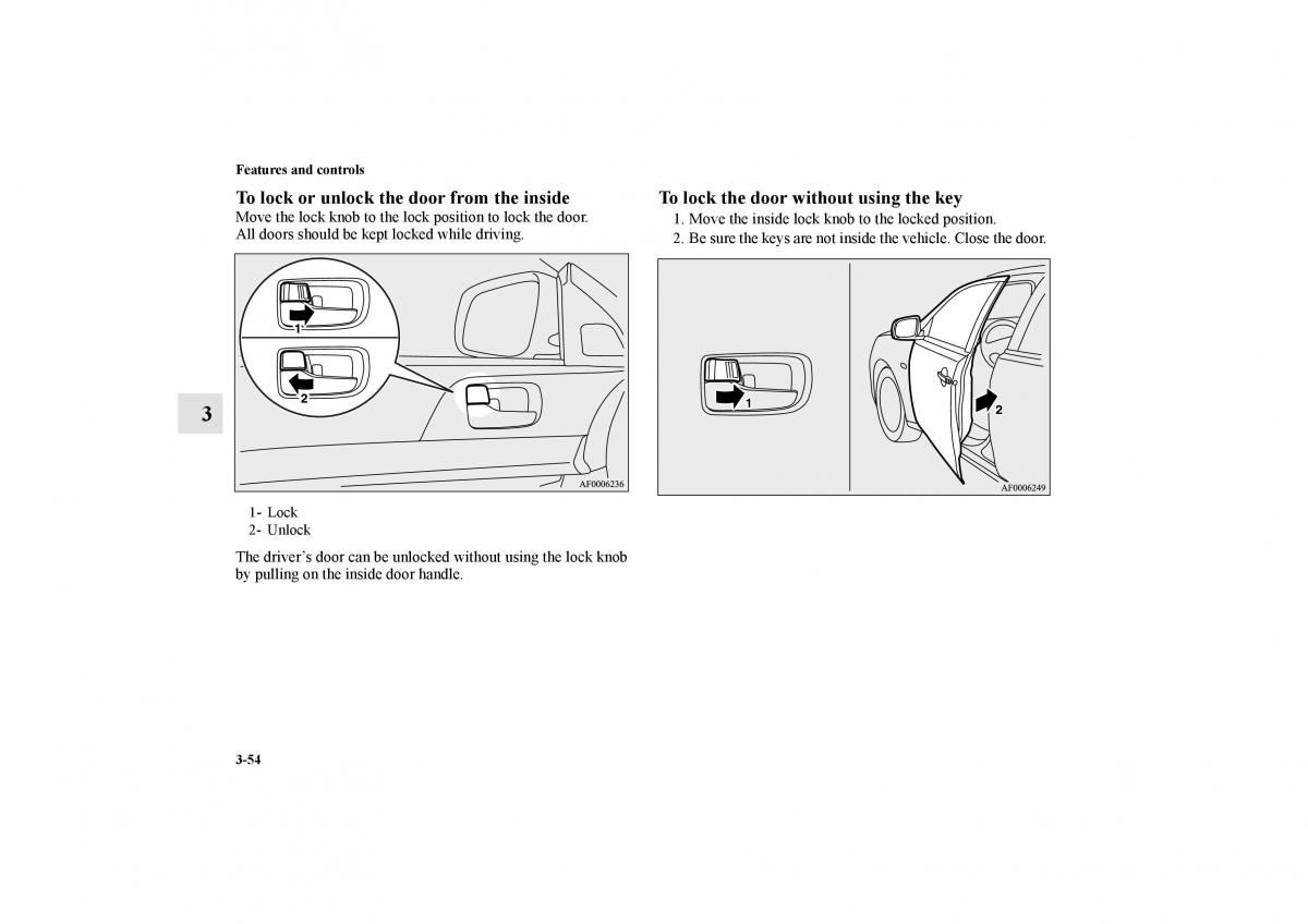 Mitsubishi Lancer Sportback VIII 8 owners manual / page 147