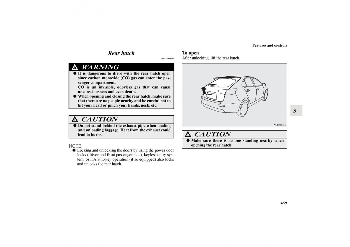 Mitsubishi Lancer Sportback VIII 8 owners manual / page 152