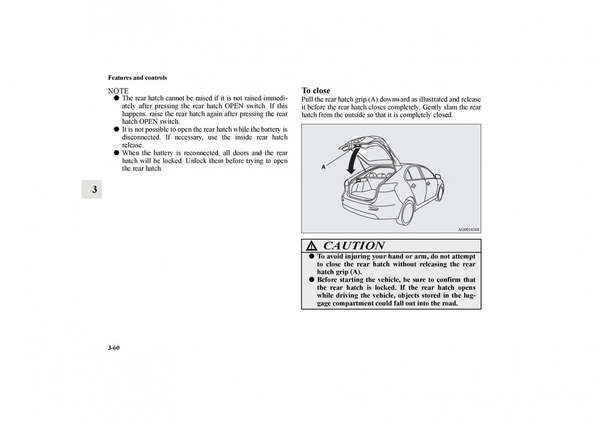 Mitsubishi Lancer Sportback VIII 8 owners manual / page 153