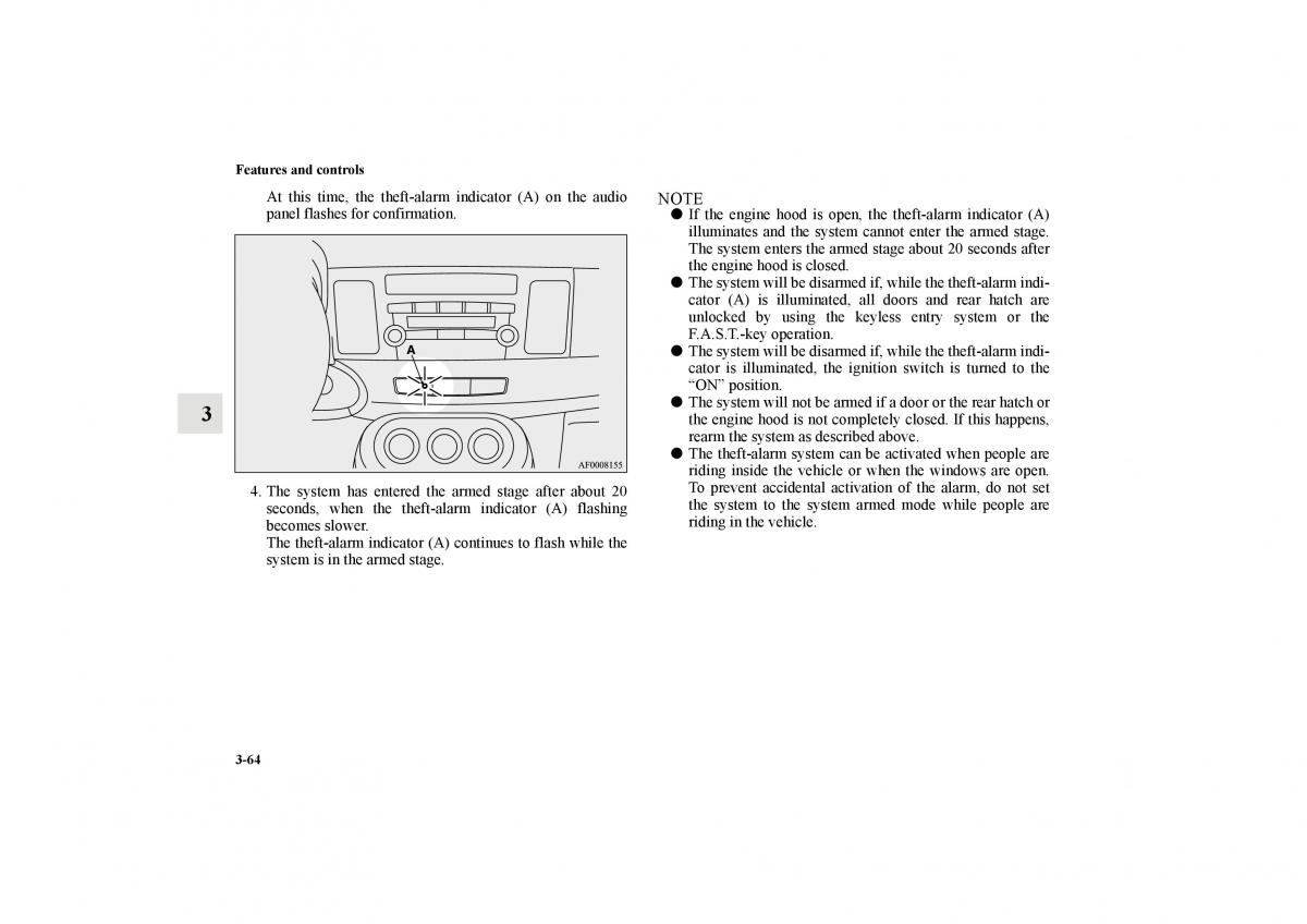 Mitsubishi Lancer Sportback VIII 8 owners manual / page 157