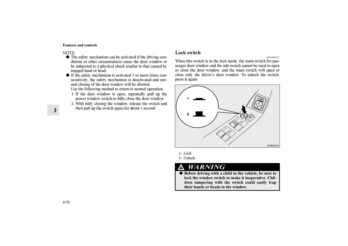 Mitsubishi Lancer Sportback VIII 8 owners manual / page 165