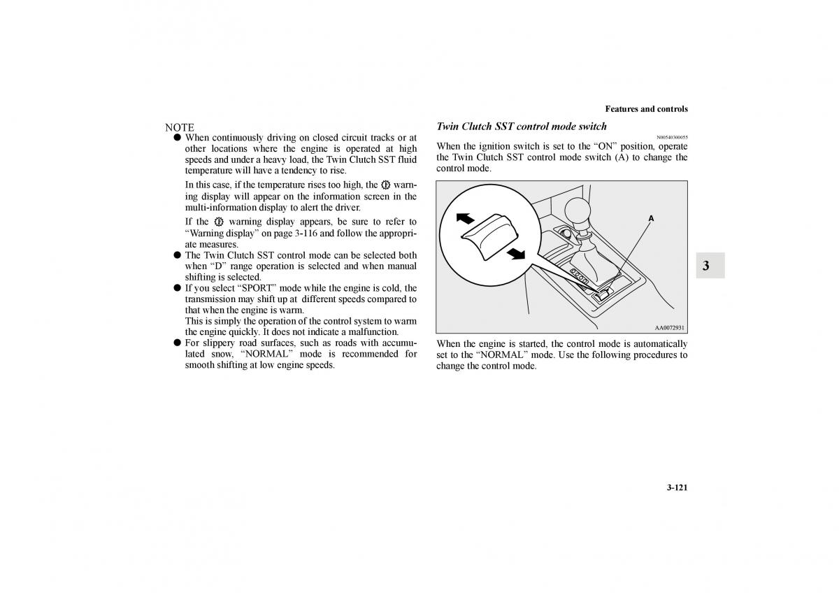 Mitsubishi Lancer Sportback VIII 8 owners manual / page 214