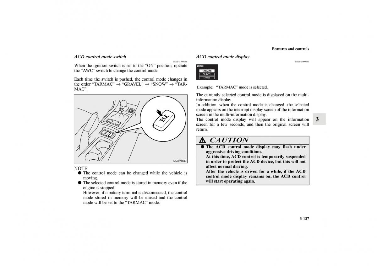 Mitsubishi Lancer Sportback VIII 8 owners manual / page 230