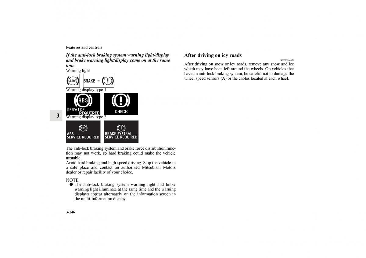 Mitsubishi Lancer Sportback VIII 8 owners manual / page 239