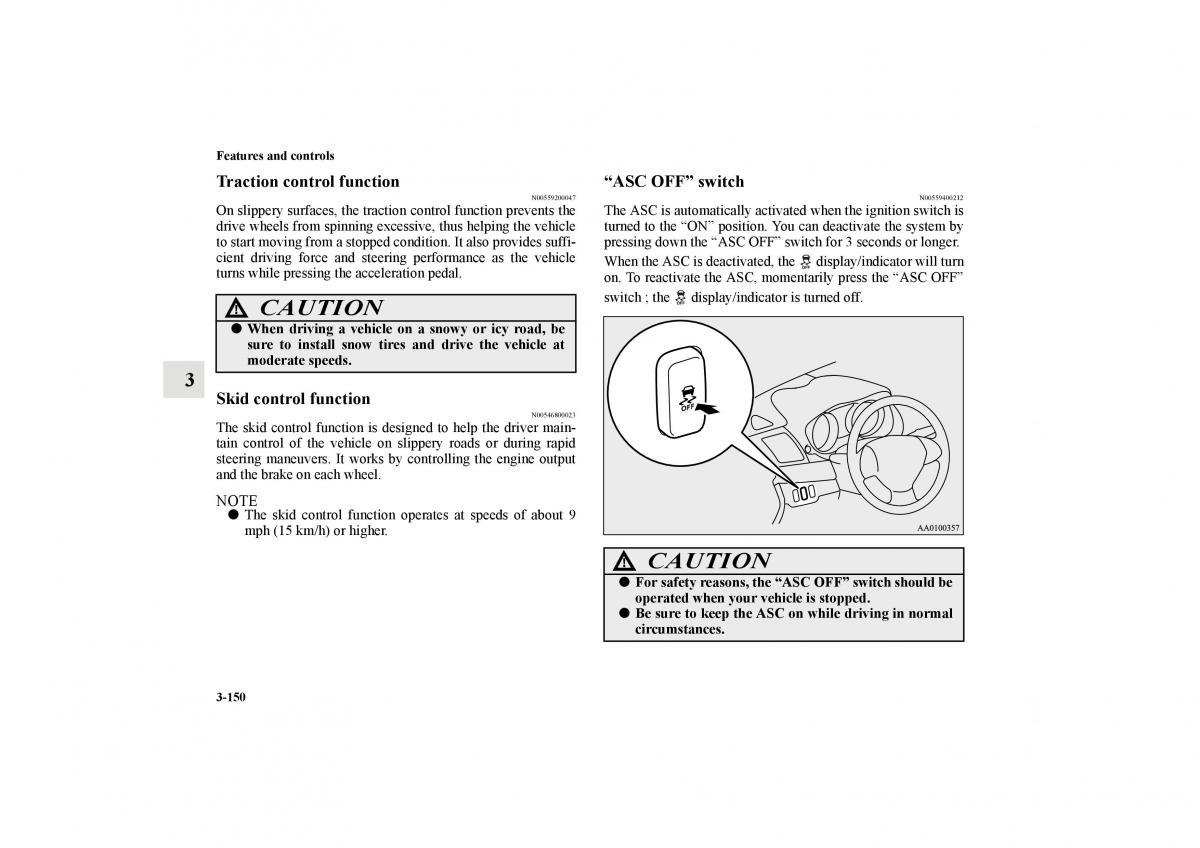 Mitsubishi Lancer Sportback VIII 8 owners manual / page 243