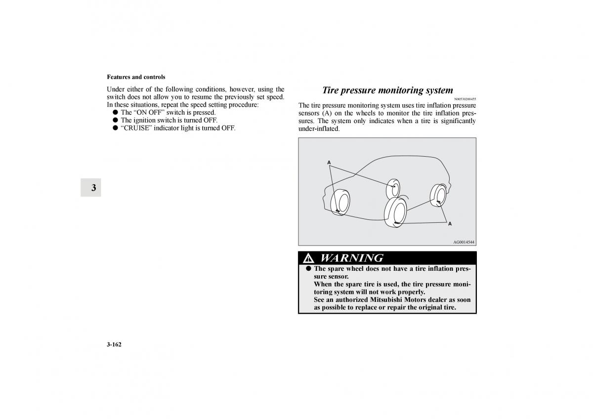 Mitsubishi Lancer Sportback VIII 8 owners manual / page 255