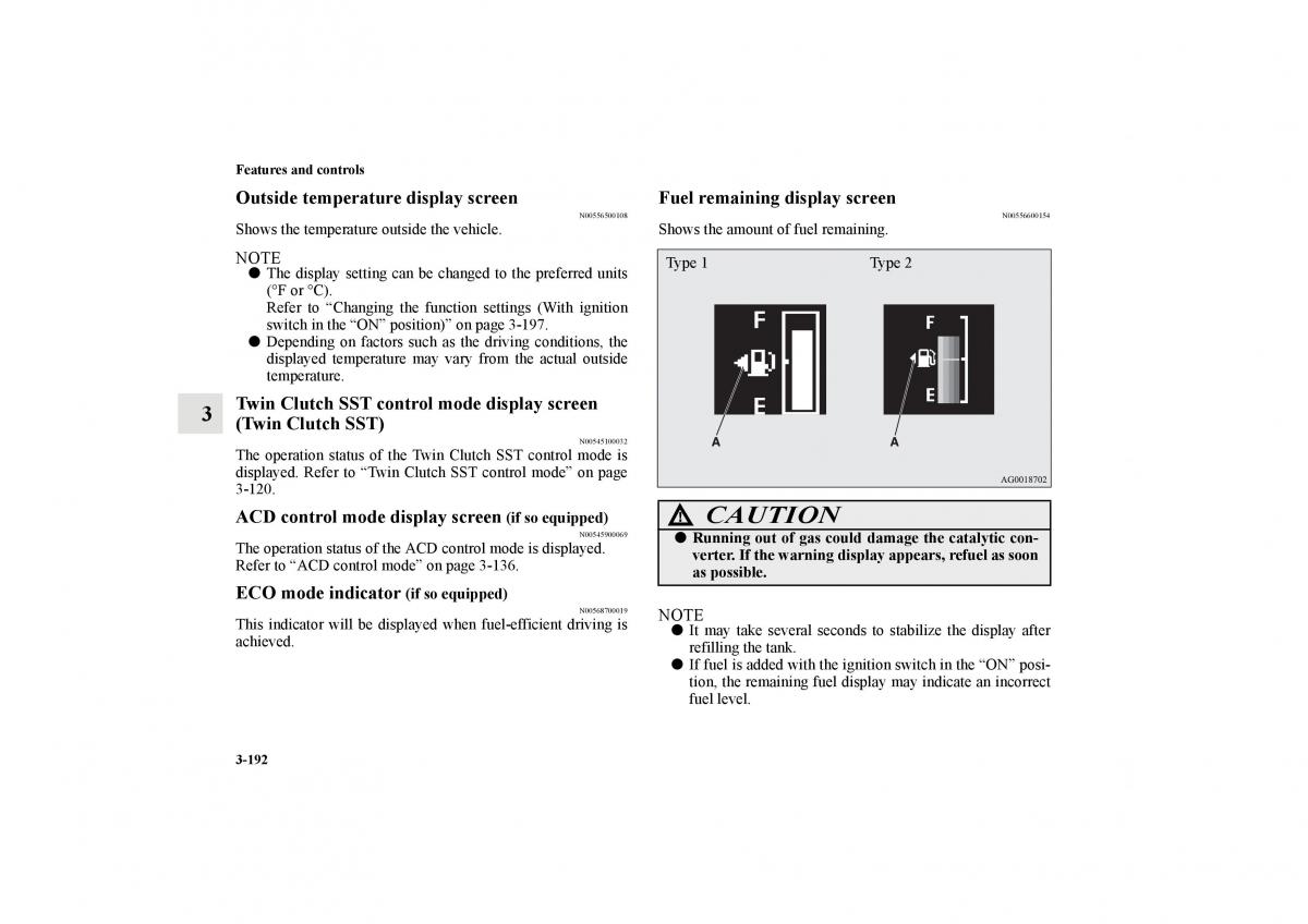 Mitsubishi Lancer Sportback VIII 8 owners manual / page 285