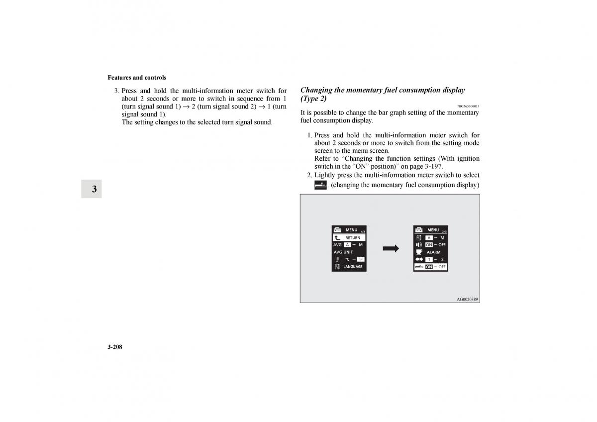 Mitsubishi Lancer Sportback VIII 8 owners manual / page 301