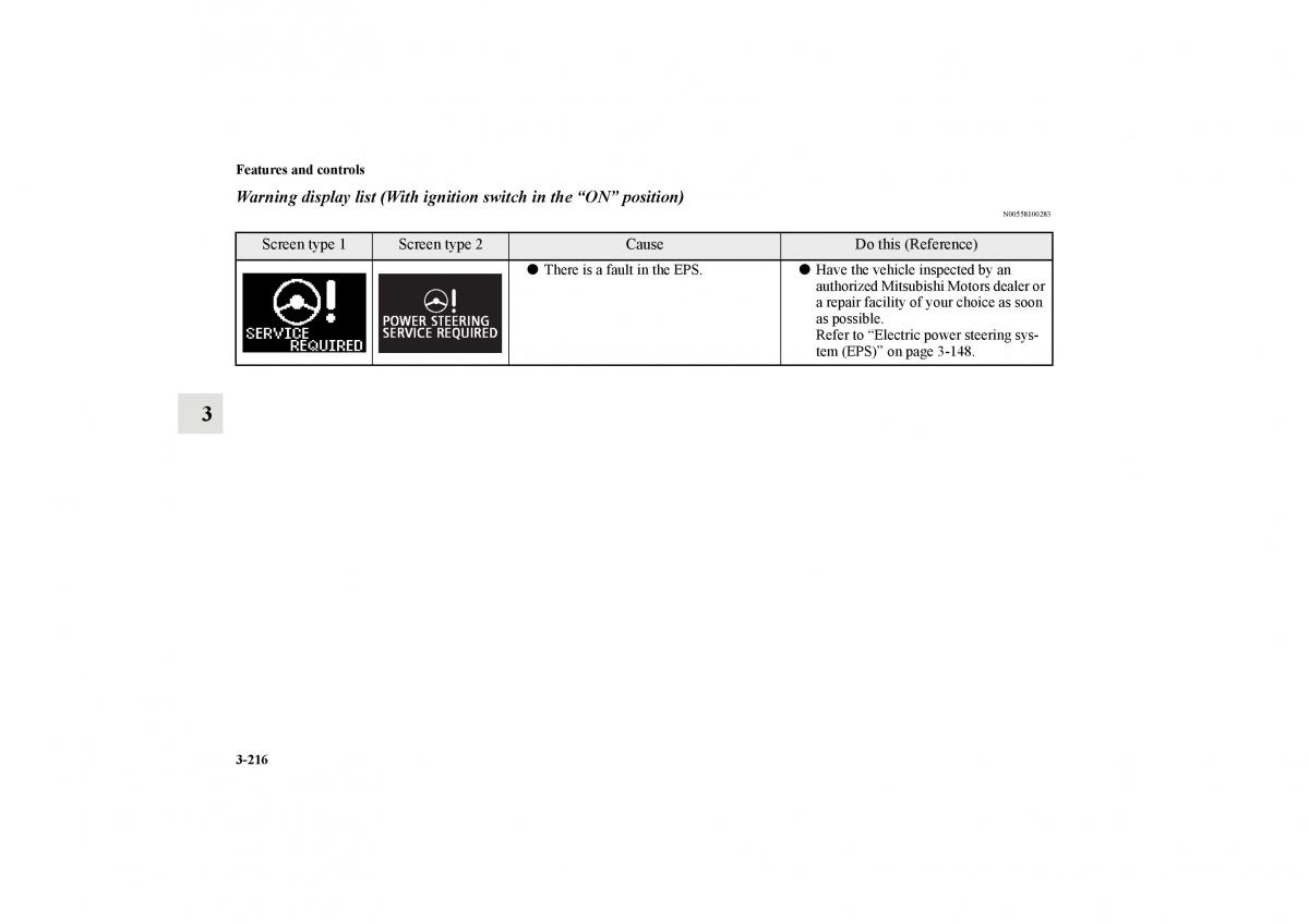 Mitsubishi Lancer Sportback VIII 8 owners manual / page 309