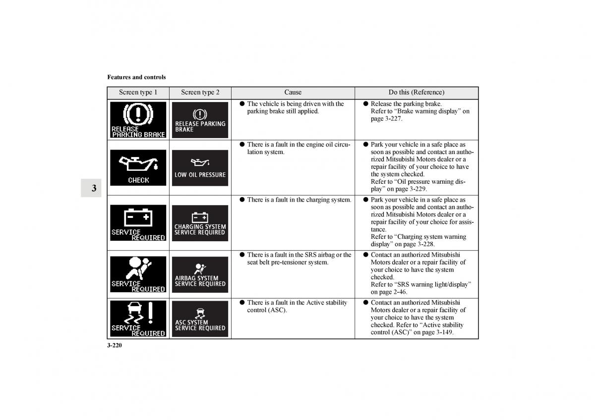 Mitsubishi Lancer Sportback VIII 8 owners manual / page 313