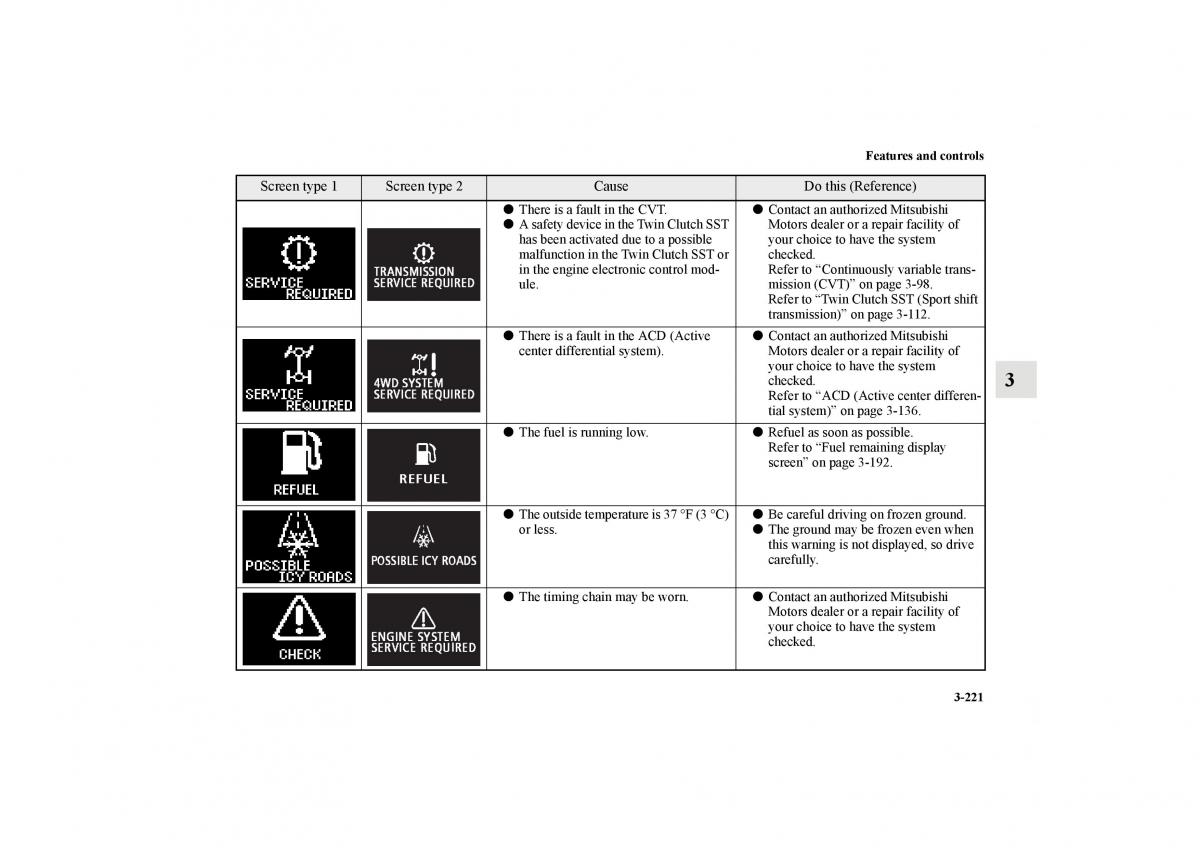 Mitsubishi Lancer Sportback VIII 8 owners manual / page 314