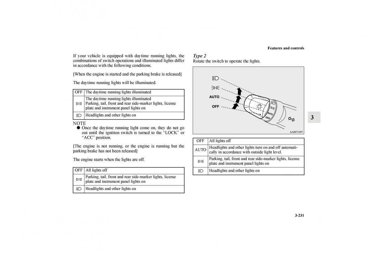 Mitsubishi Lancer Sportback VIII 8 owners manual / page 324