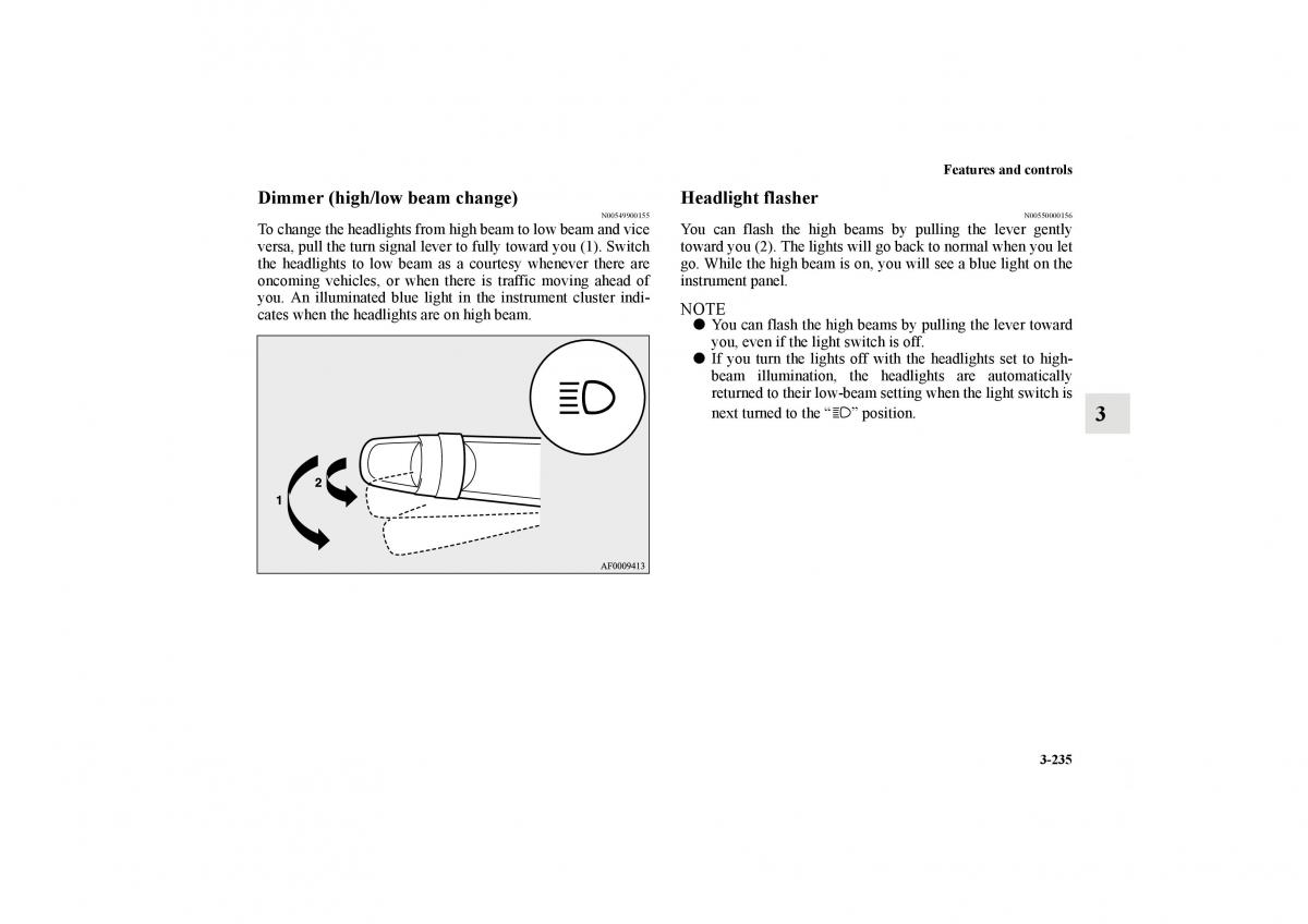 Mitsubishi Lancer Sportback VIII 8 owners manual / page 328