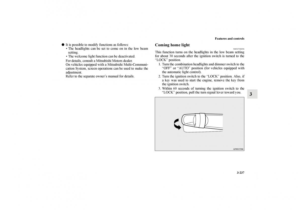 Mitsubishi Lancer Sportback VIII 8 owners manual / page 330