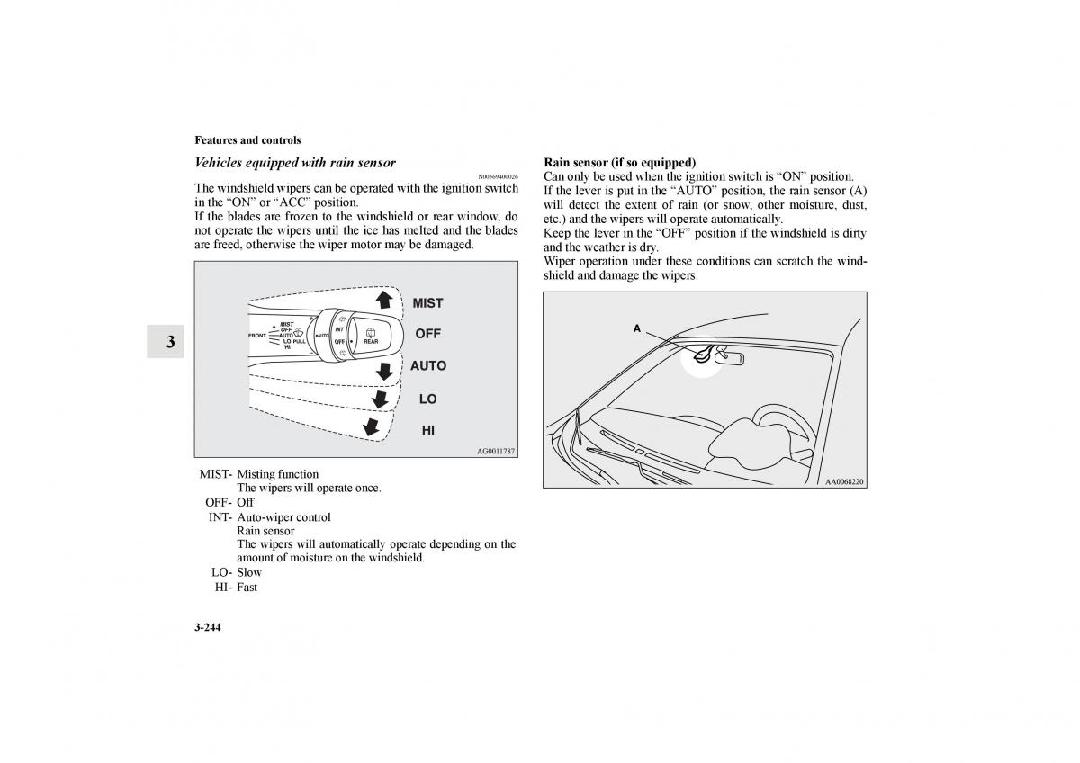 Mitsubishi Lancer Sportback VIII 8 owners manual / page 337