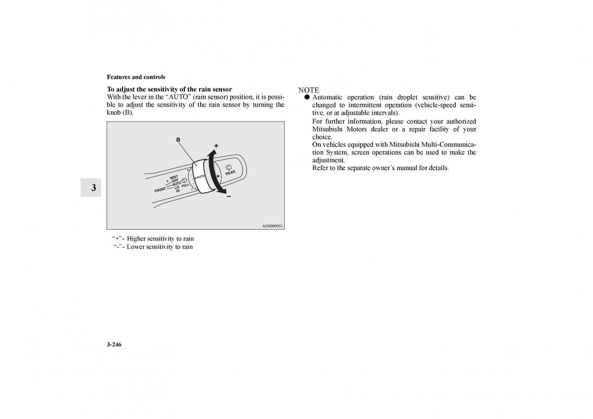 Mitsubishi Lancer Sportback VIII 8 owners manual / page 339