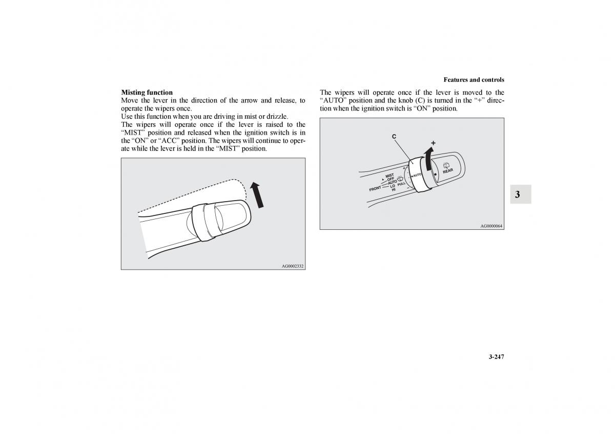 Mitsubishi Lancer Sportback VIII 8 owners manual / page 340