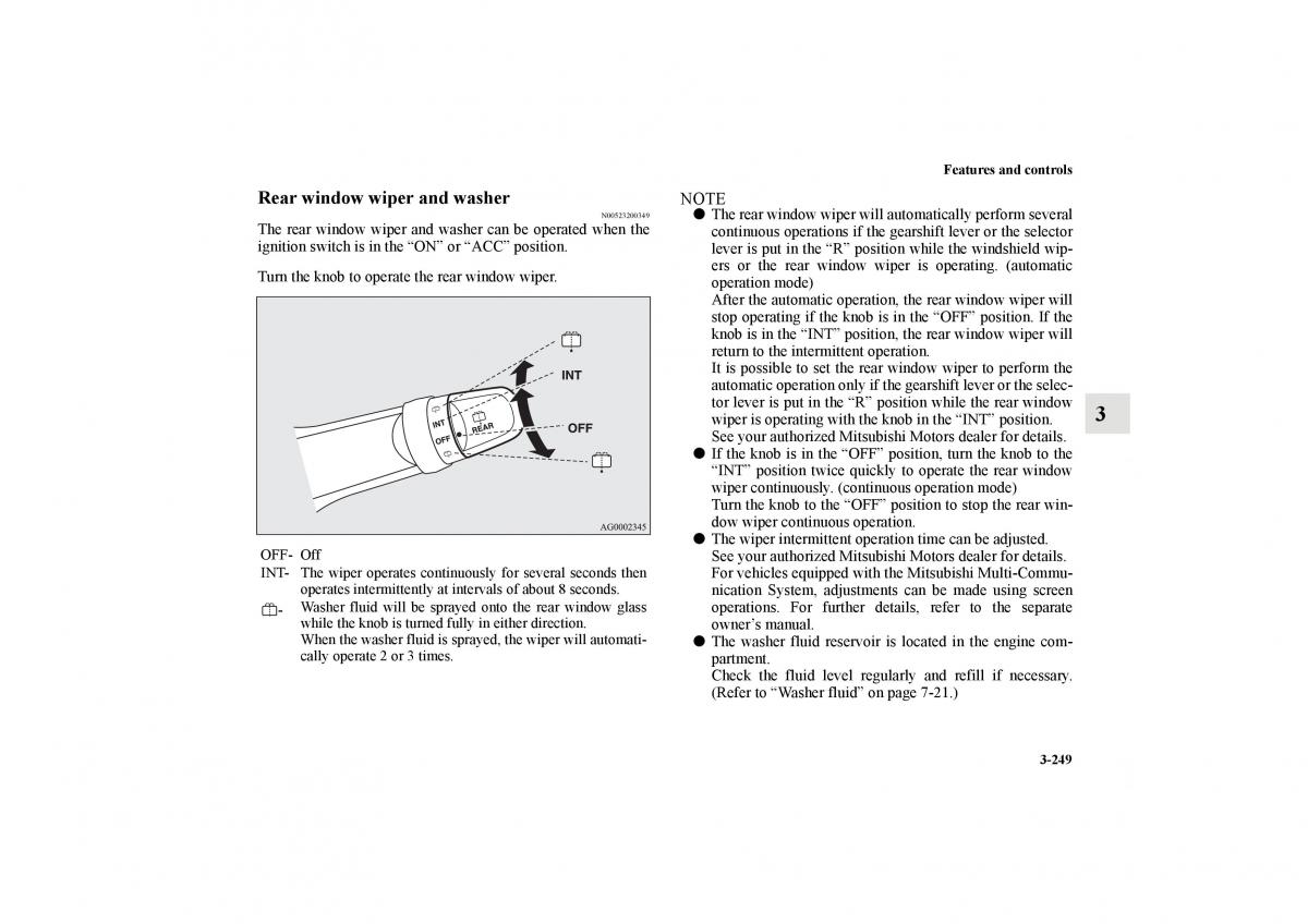 Mitsubishi Lancer Sportback VIII 8 owners manual / page 342