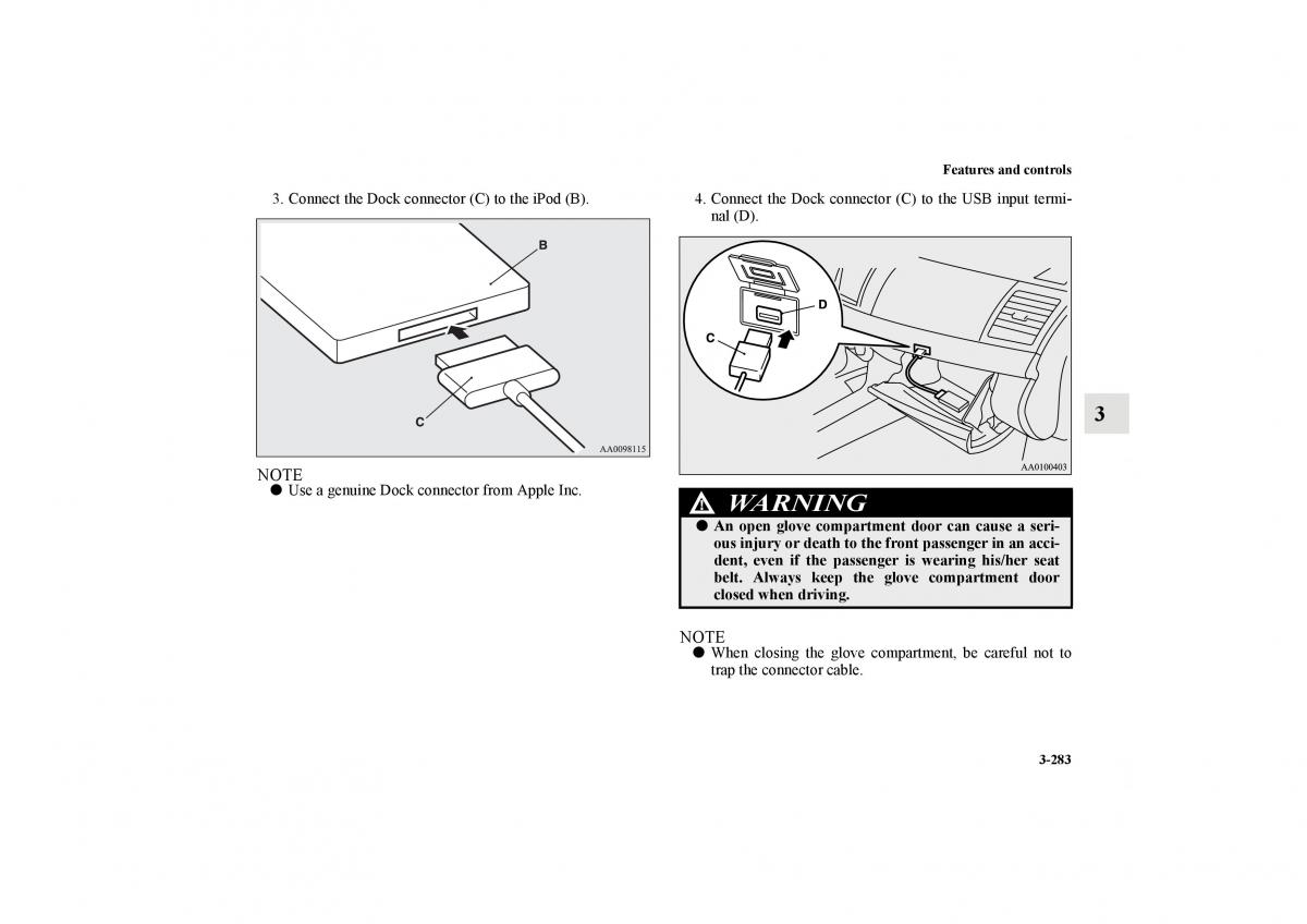 Mitsubishi Lancer Sportback VIII 8 owners manual / page 376