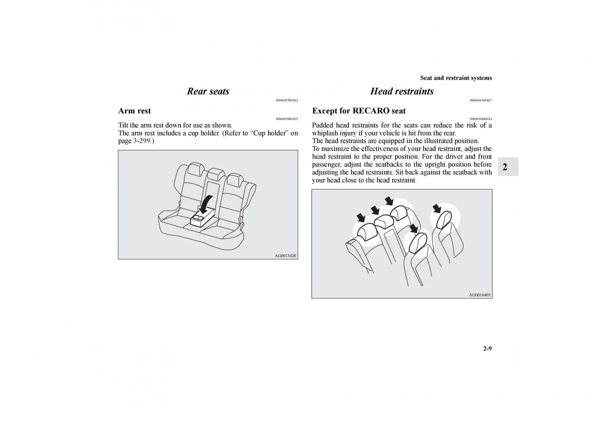 Mitsubishi Lancer Sportback VIII 8 owners manual / page 38