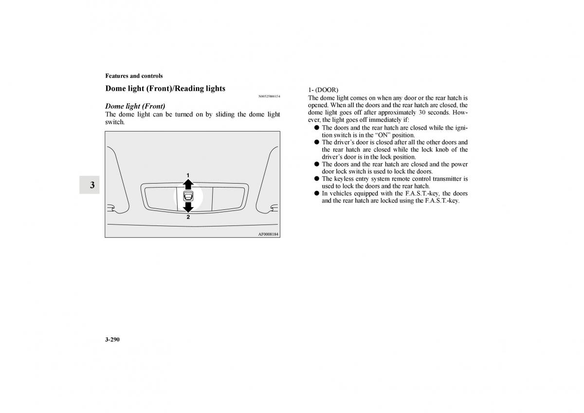 Mitsubishi Lancer Sportback VIII 8 owners manual / page 383