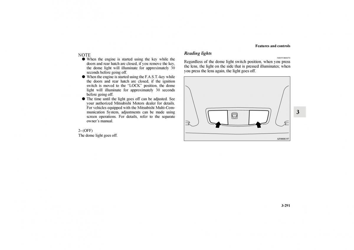 Mitsubishi Lancer Sportback VIII 8 owners manual / page 384