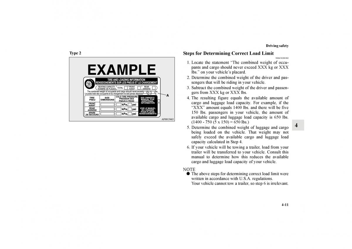 Mitsubishi Lancer Sportback VIII 8 owners manual / page 408