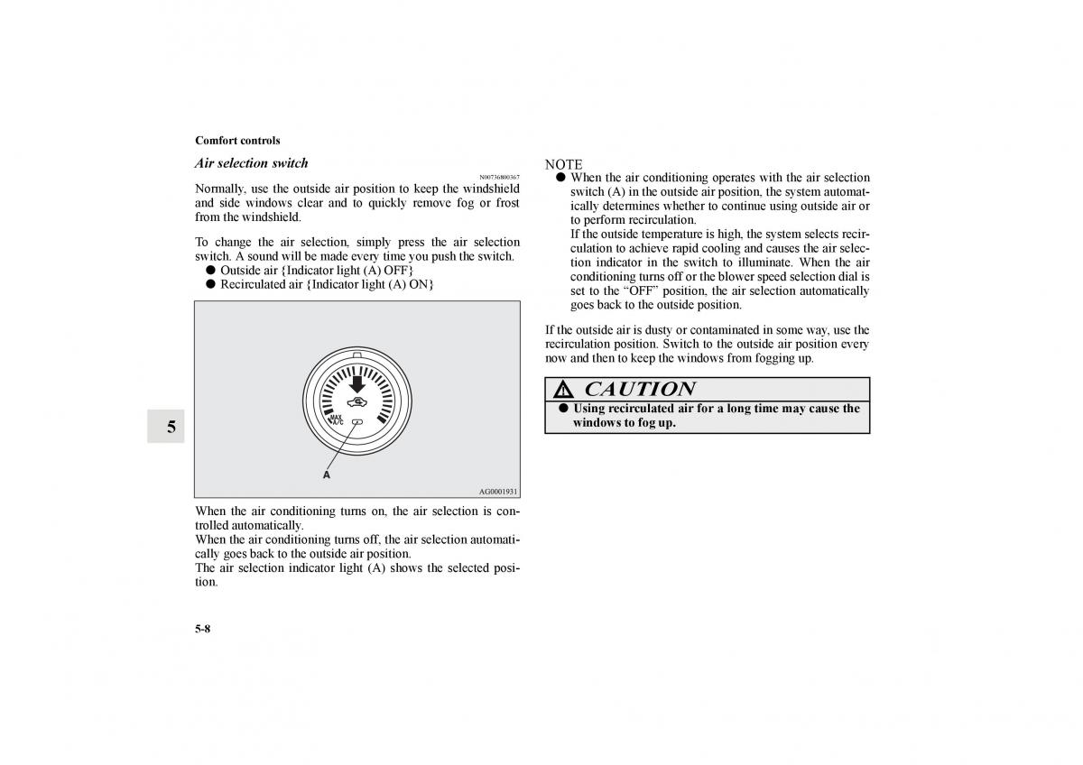 Mitsubishi Lancer Sportback VIII 8 owners manual / page 421