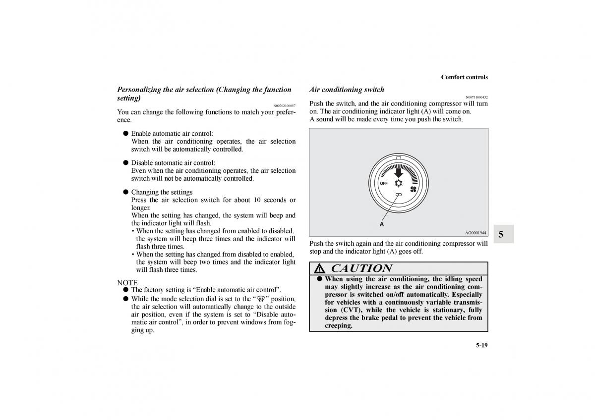 Mitsubishi Lancer Sportback VIII 8 owners manual / page 432