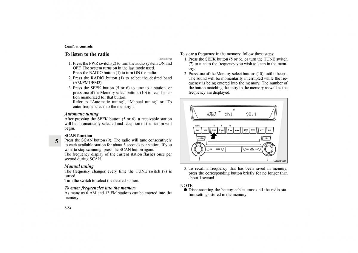 Mitsubishi Lancer Sportback VIII 8 owners manual / page 467