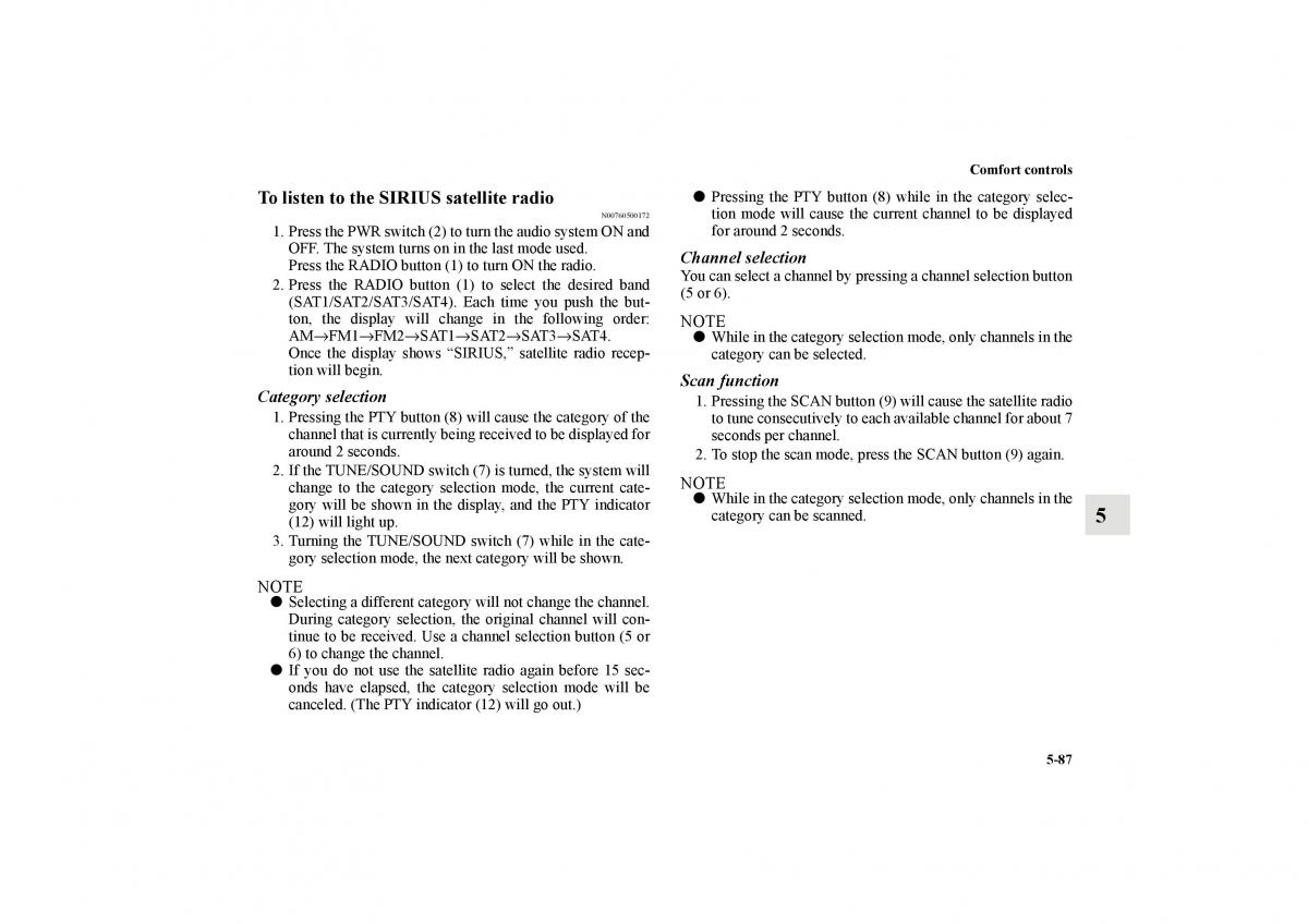 Mitsubishi Lancer Sportback VIII 8 owners manual / page 500