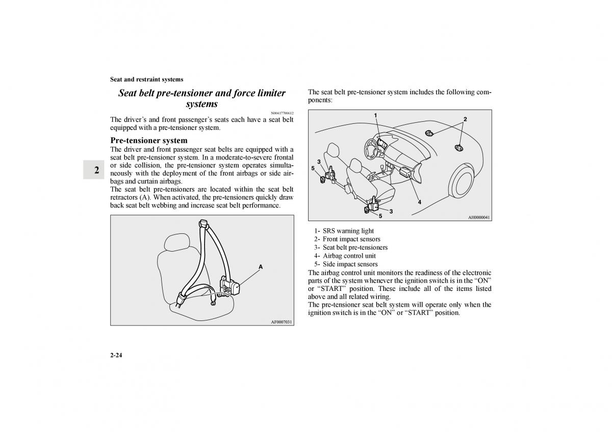 Mitsubishi Lancer Sportback VIII 8 owners manual / page 53