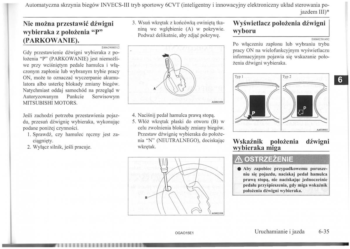 Mitsubishi ASX instrukcja obslugi / page 127