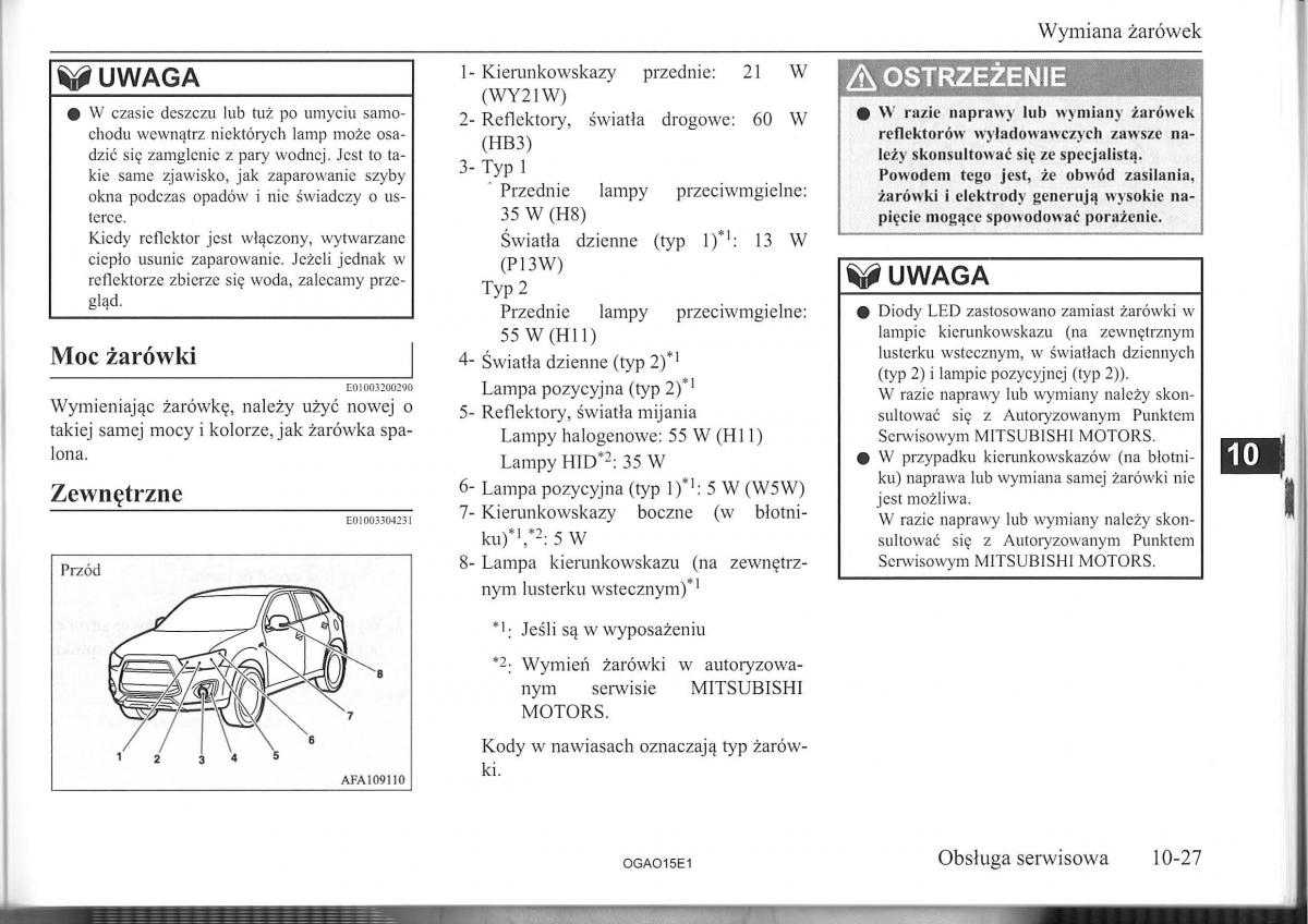 Mitsubishi ASX instrukcja / page 230