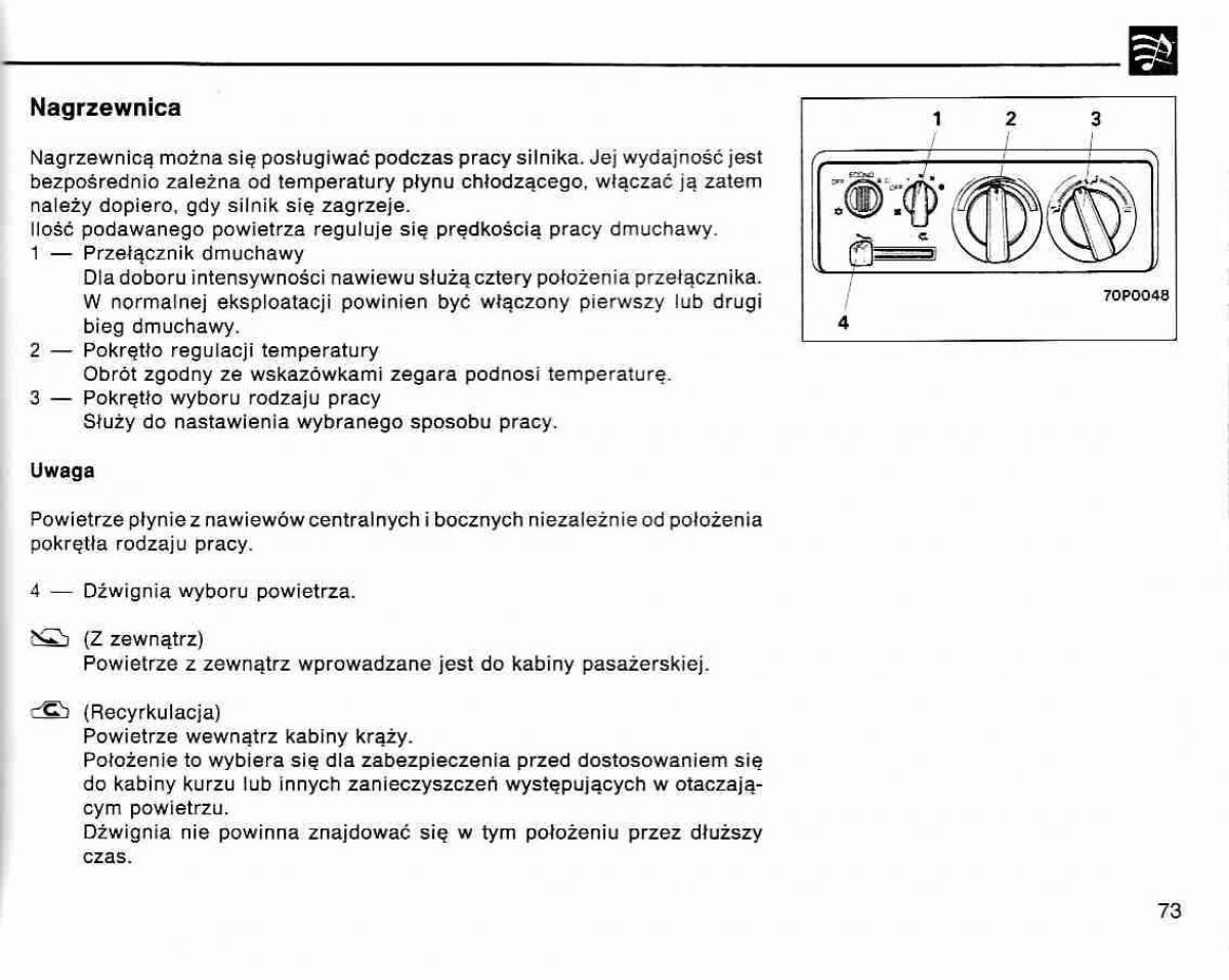 Mitsubishi Lancer IV 4 instrukcja obslugi / page 74