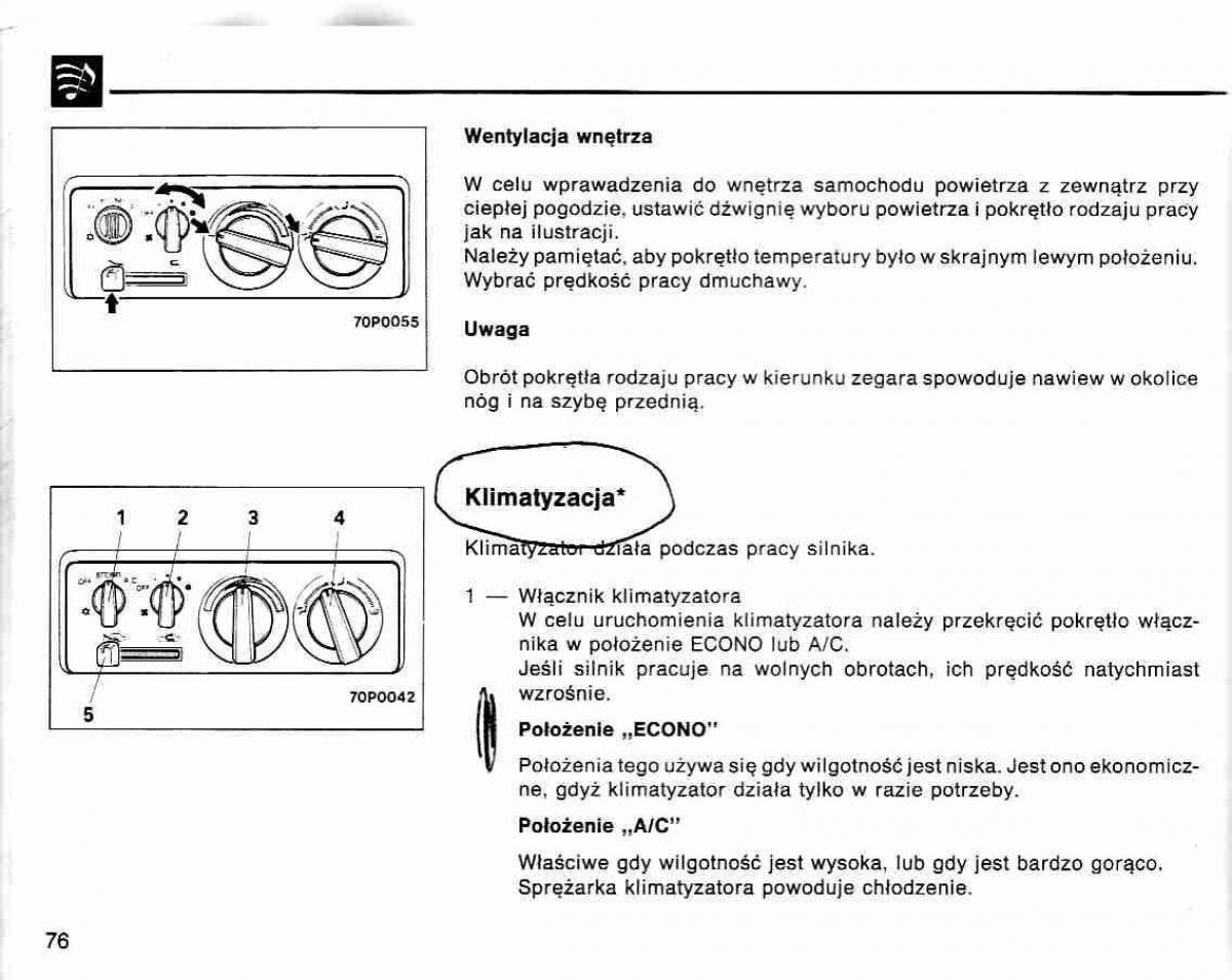 Mitsubishi Lancer IV 4 instrukcja obslugi / page 77