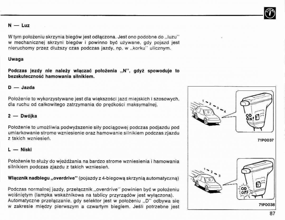 Mitsubishi Lancer IV 4 instrukcja obslugi / page 88