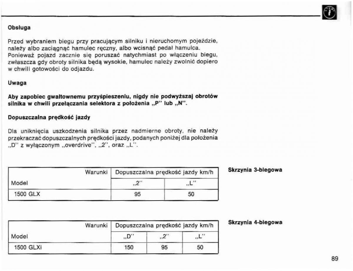 Mitsubishi Lancer IV 4 instrukcja obslugi / page 90