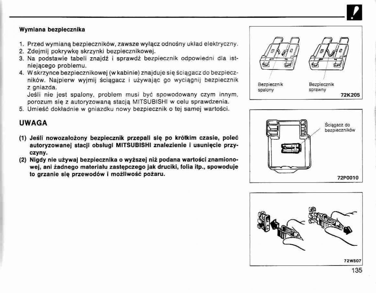 Mitsubishi Lancer IV 4 instrukcja obslugi / page 136