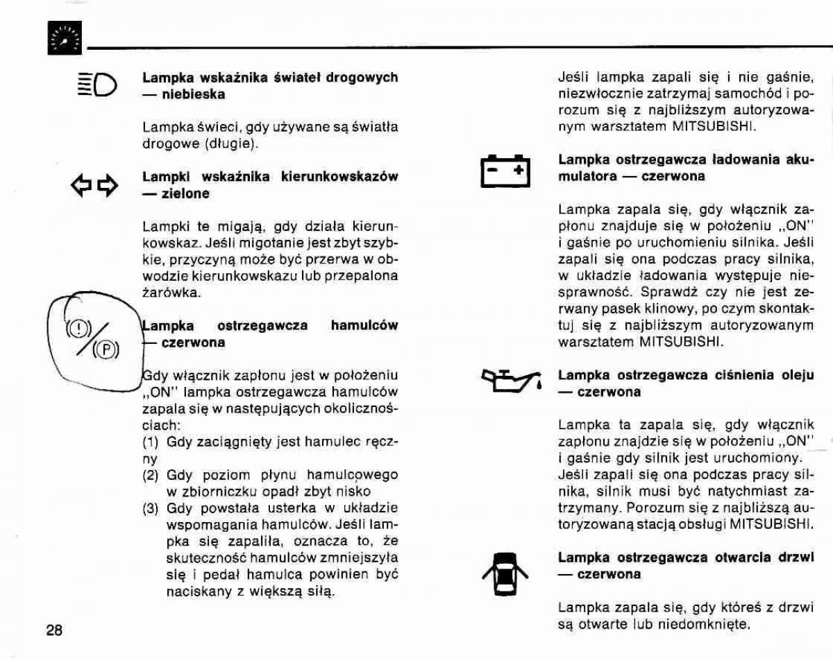 Mitsubishi Lancer IV 4 instrukcja obslugi / page 29