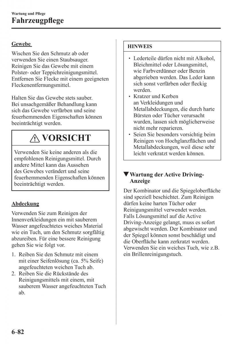 Mazda 3 III Handbuch / page 611