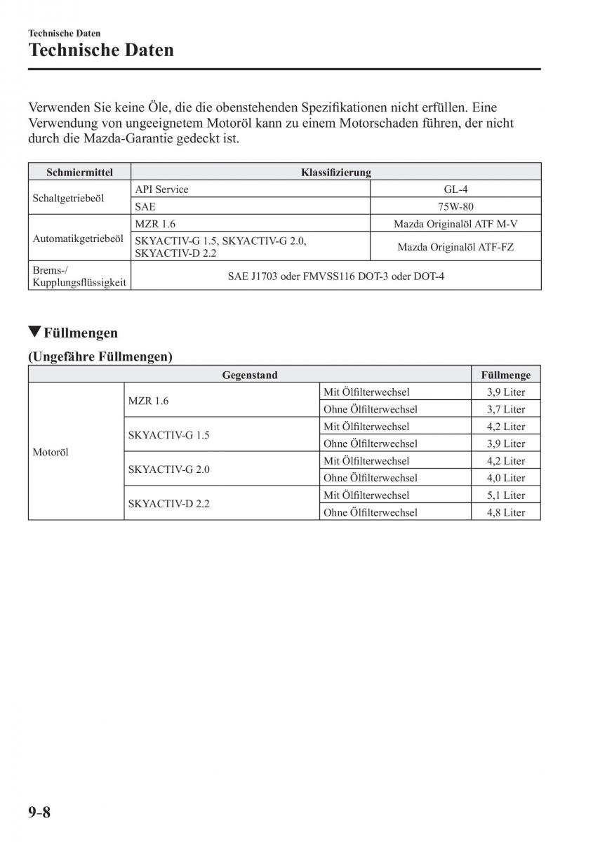 Mazda 3 III Handbuch / page 707