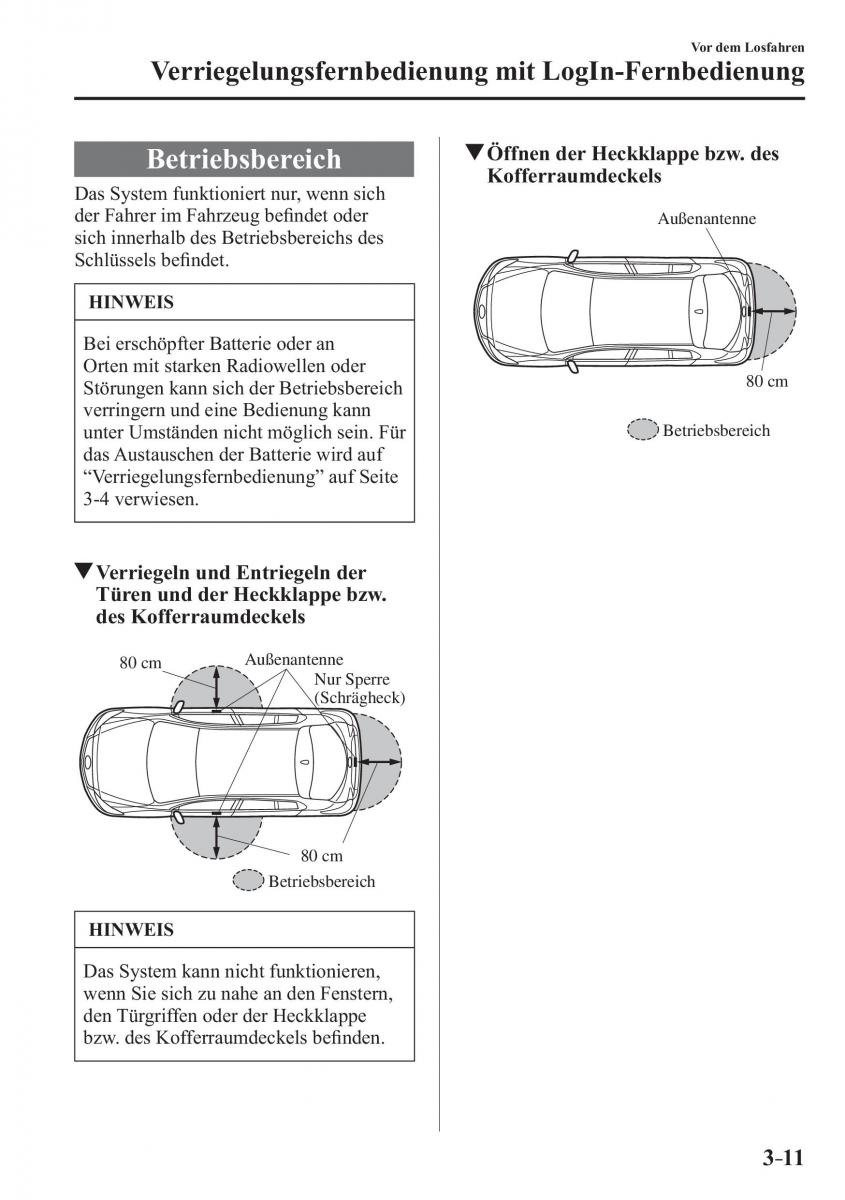 Mazda 3 III Handbuch / page 96