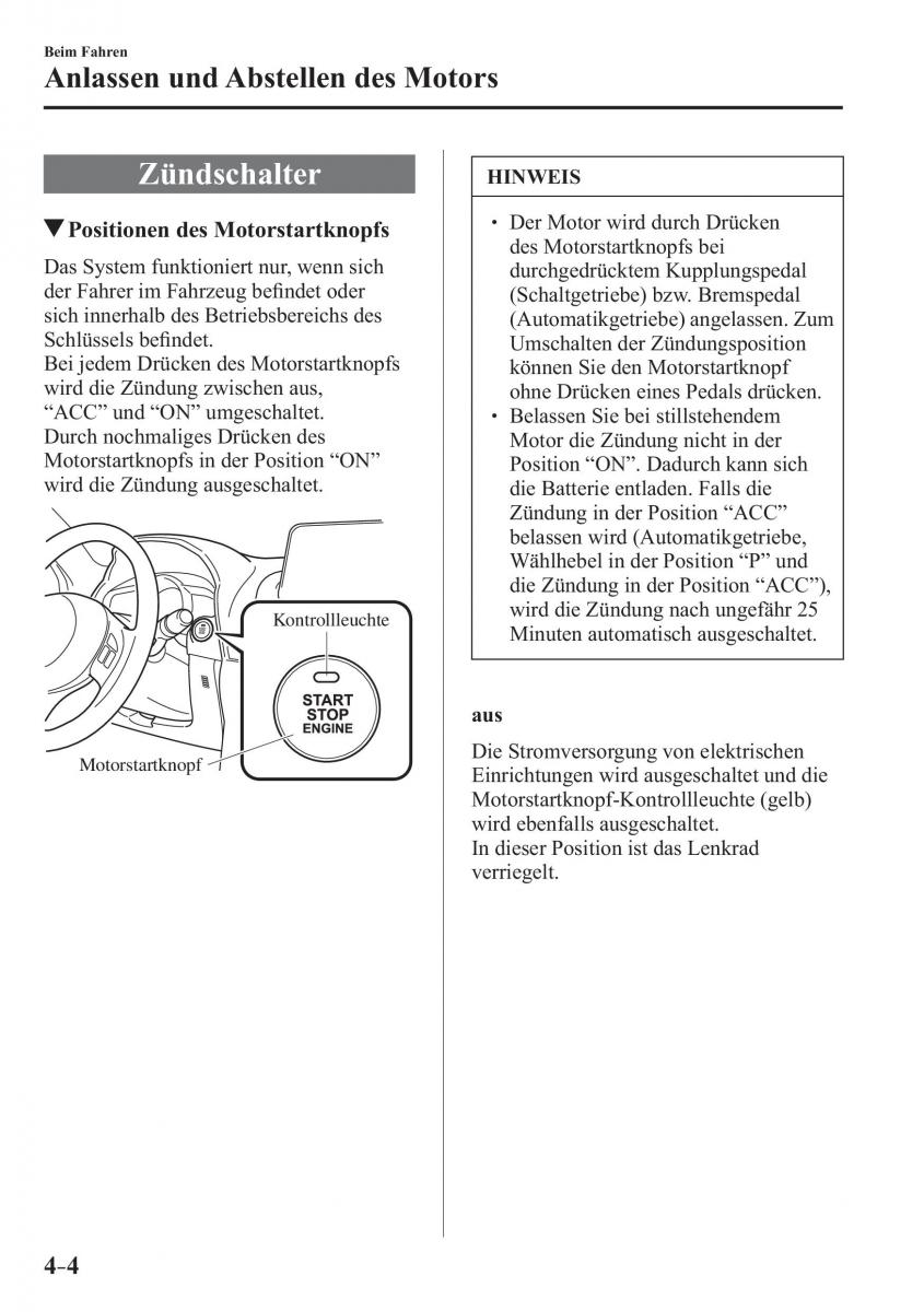 Mazda 3 III Handbuch / page 163