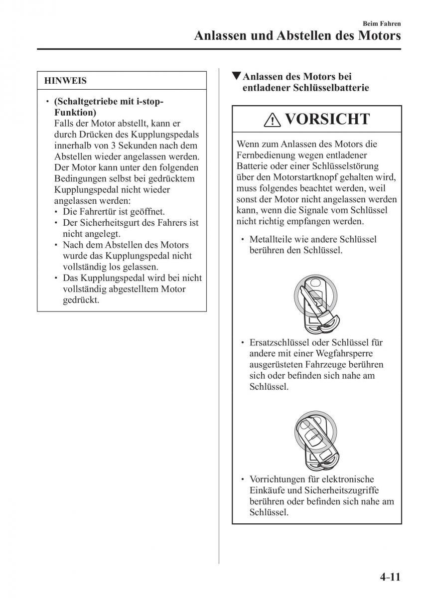 Mazda 3 III Handbuch / page 170